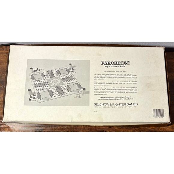 Vintage 1975 Parcheesi Board Game Selchow & Righter Royal Game of India Complete - Picture 10 of 10